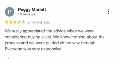 Augusta Precious Metals testimonial